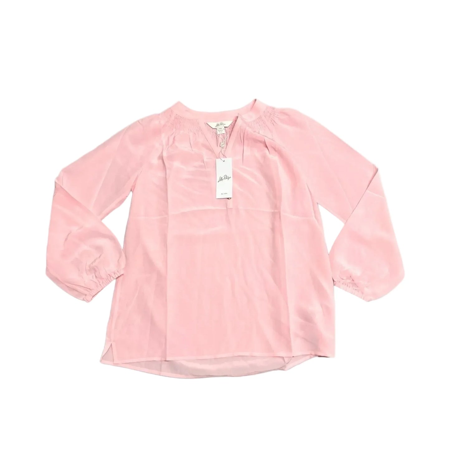 Top Long Sleeve Designer By Lilly Pulitzer In Peach, Size: Xs