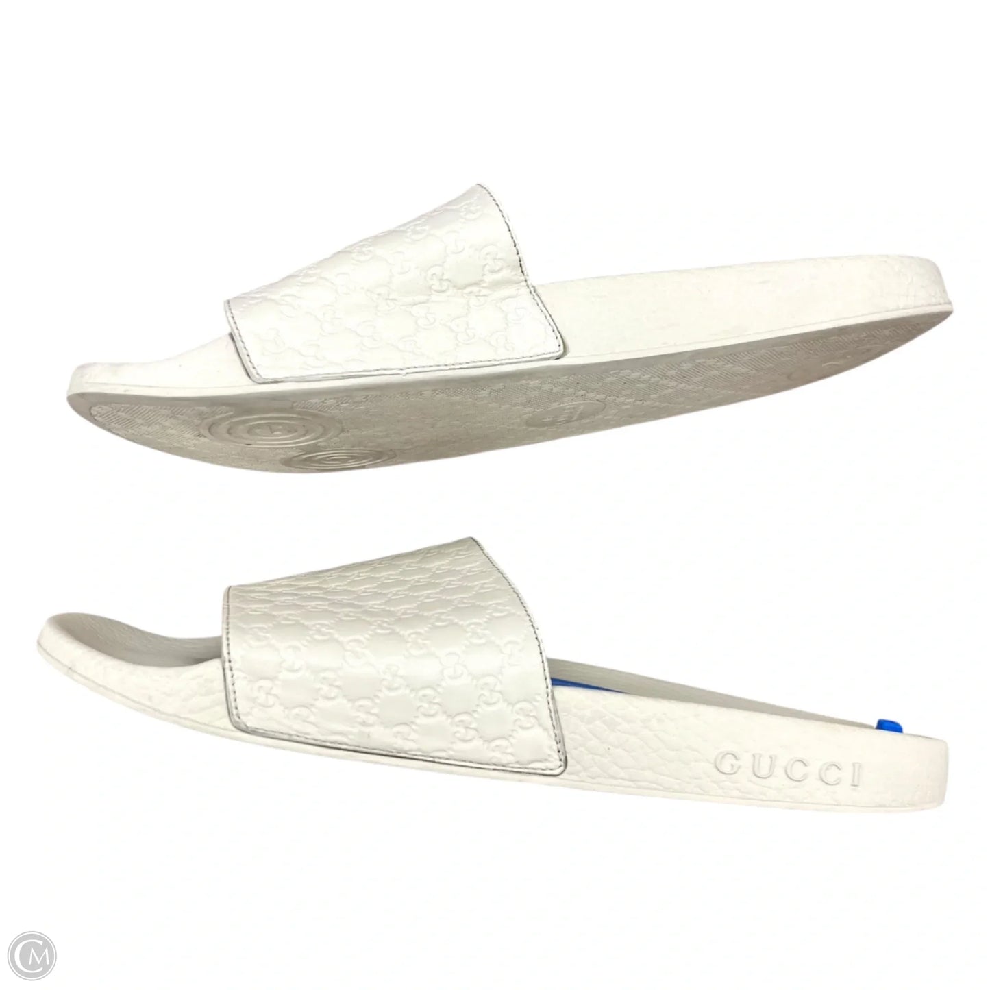 Sandals Luxury Designer By Gucci In Cream, Size: 10.5