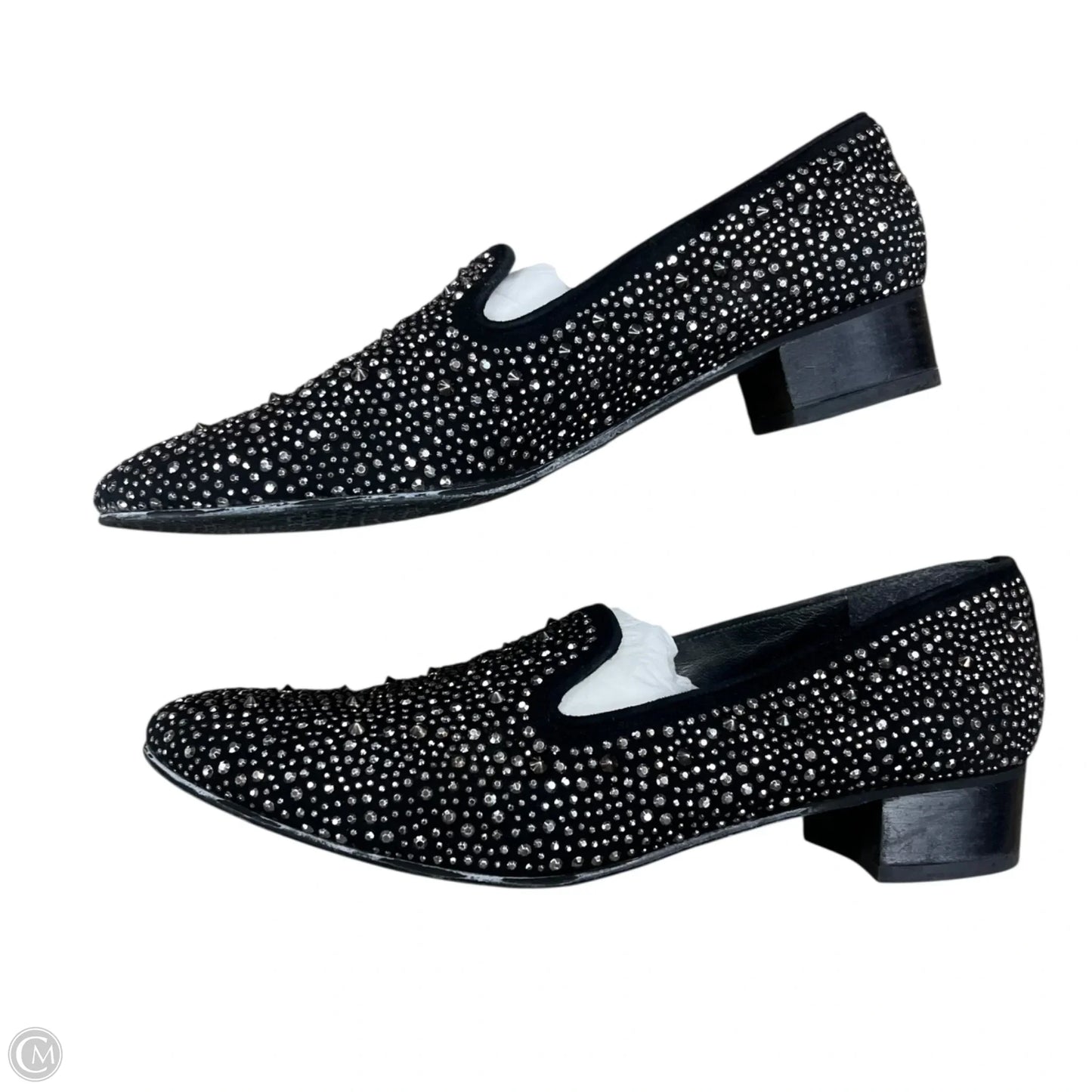 Shoes Designer By Stuart Weitzman In Black & Silver, Size: 10