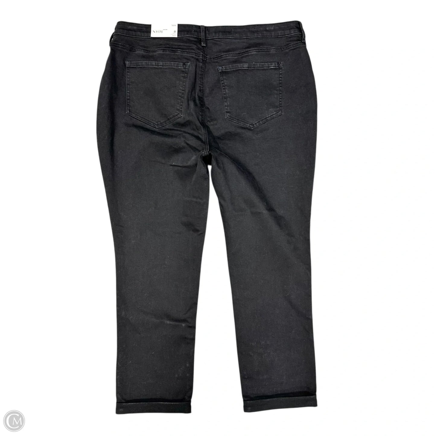 Jeans Straight By Not Your Daughters Jeans In Black Denim, Size: 16