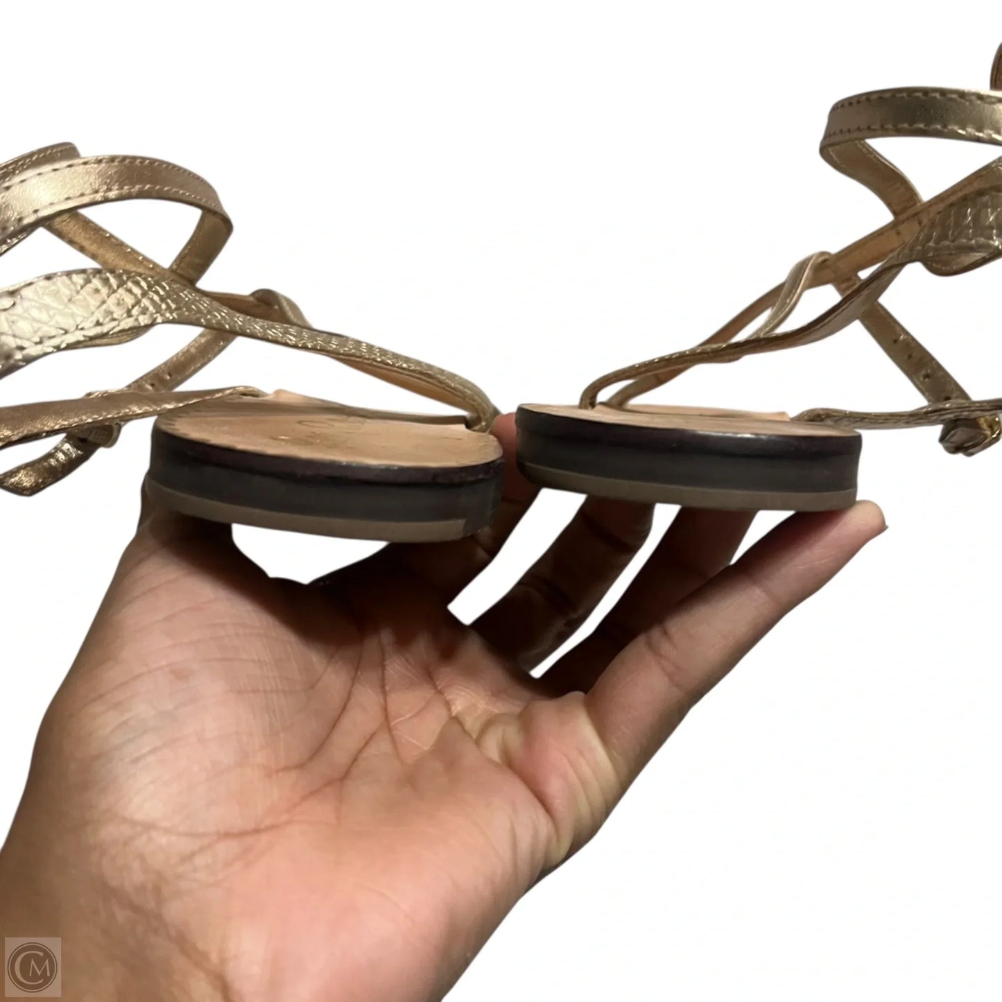 Sandals Designer By Lilly Pulitzer In Gold, Size: 6