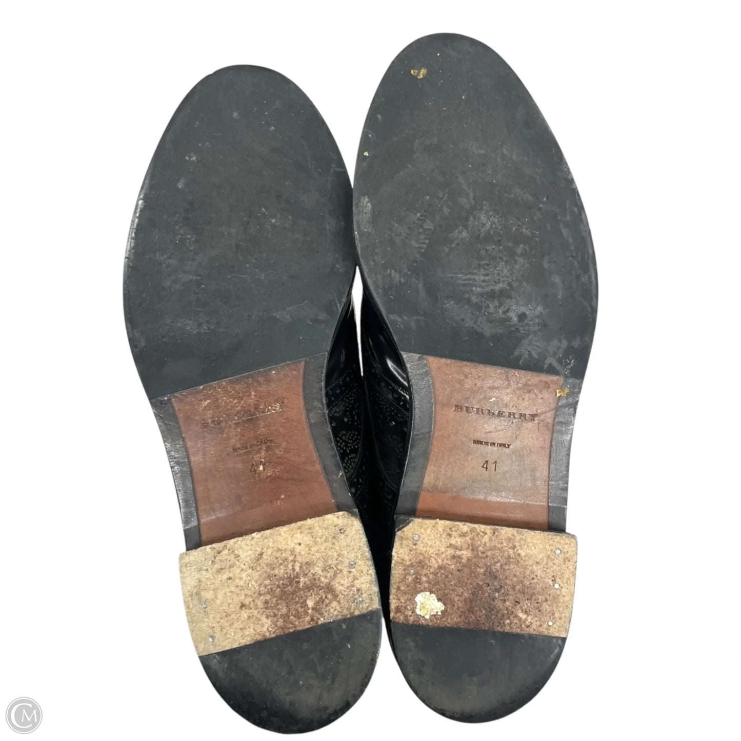 Shoes Luxury Designer By Burberry In Black, Size: 10.5