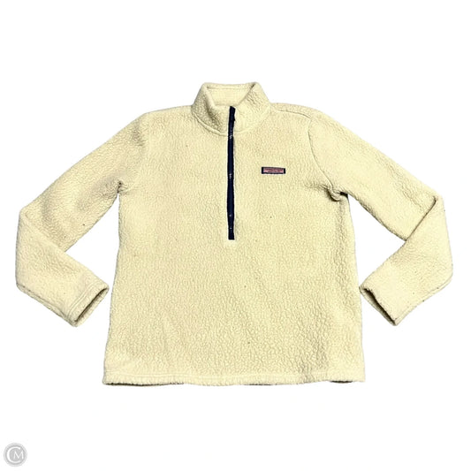 Sweatshirt Collar By Vineyard Vines In Tan, Size: S