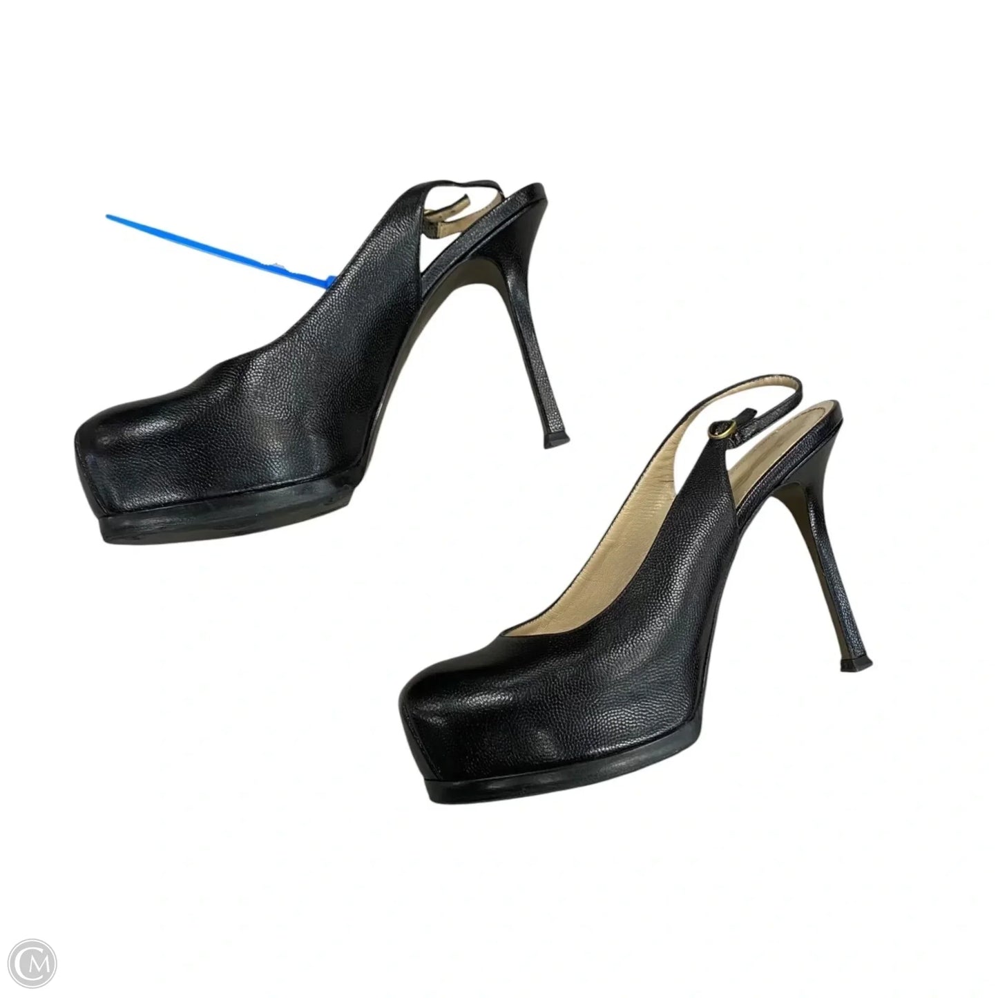 Shoes Luxury Designer By Yves Saint Laurent In Black, Size: 7.5