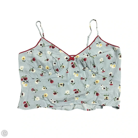 Top Sleeveless By Gap In Blue & Red, Size: L