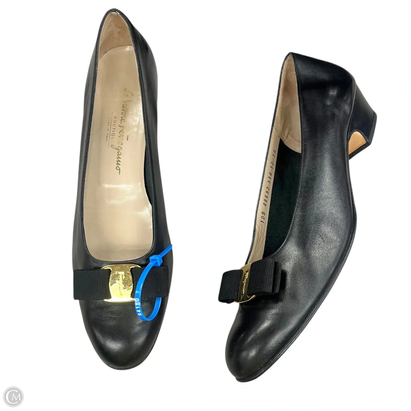 Shoes Luxury Designer By Ferragamo In Black, Size: 12