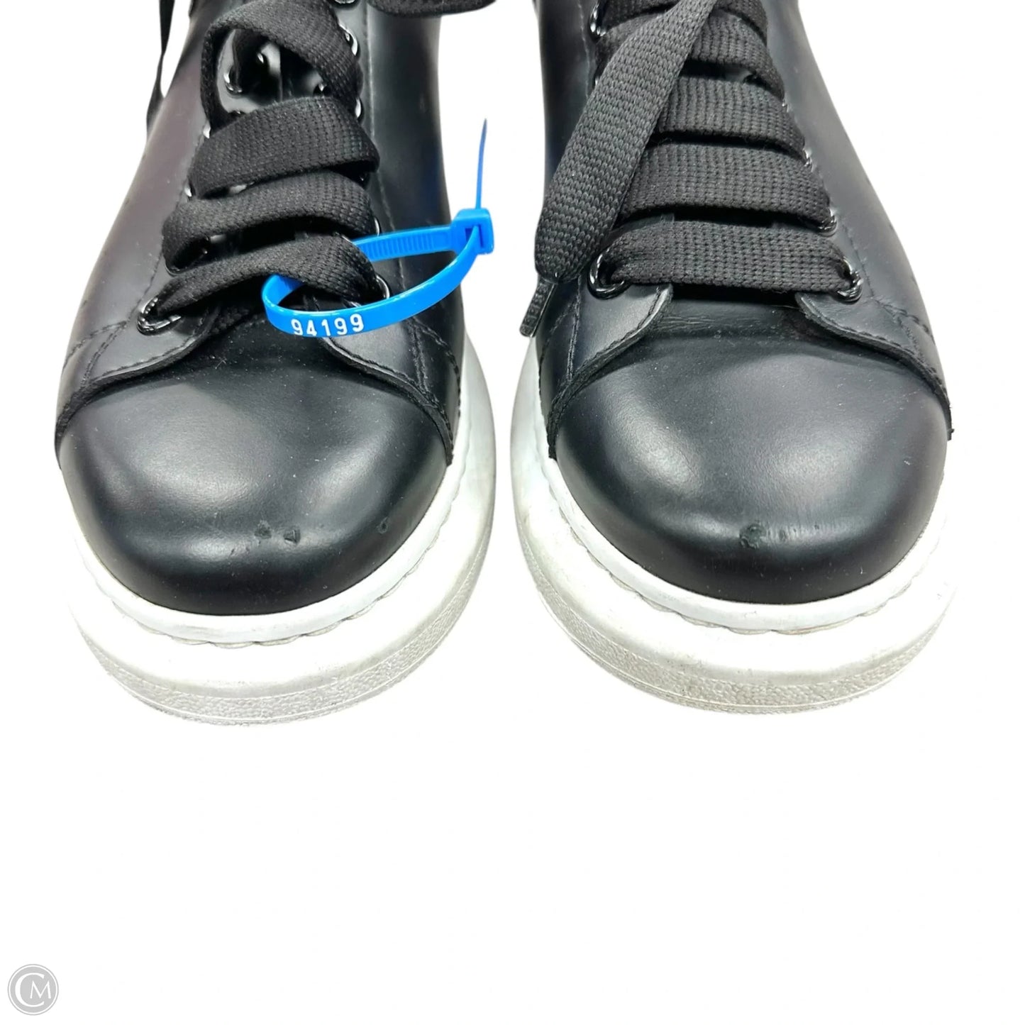 Shoes Luxury Designer By Alexander Mcqueen In Black & White, Size: 7.5