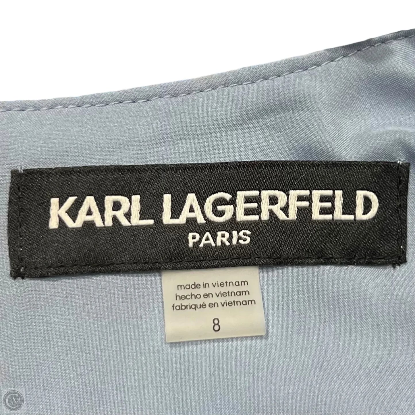 Dress Designer By Karl Lagerfeld In Blue, Size: M