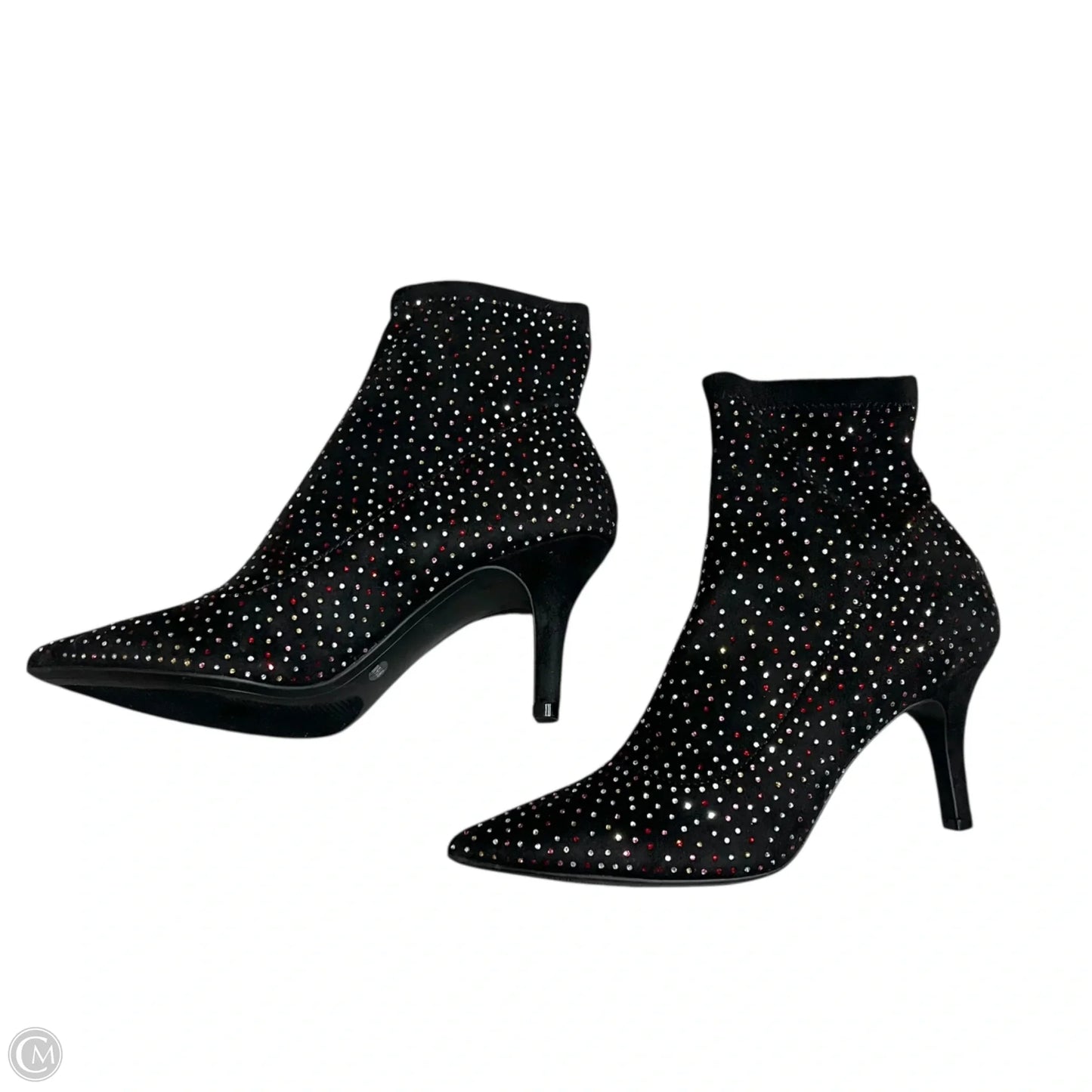 Boots Ankle Heels By Inc In Black & Red, Size: 8.5