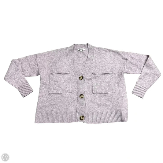Sweater Cardigan By Madewell In Purple, Size: Xs