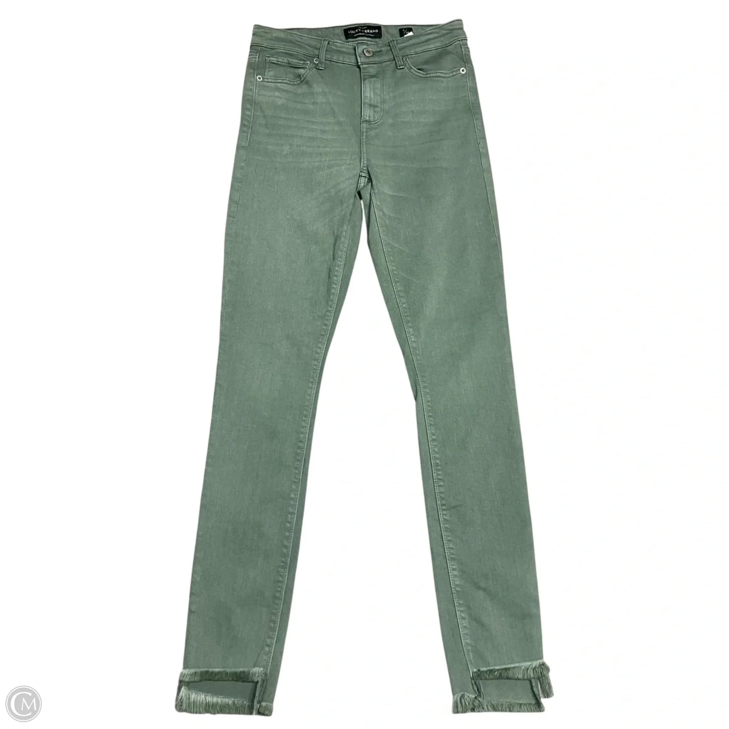 Jeans Skinny By Lucky Brand In Green Denim, Size: 2