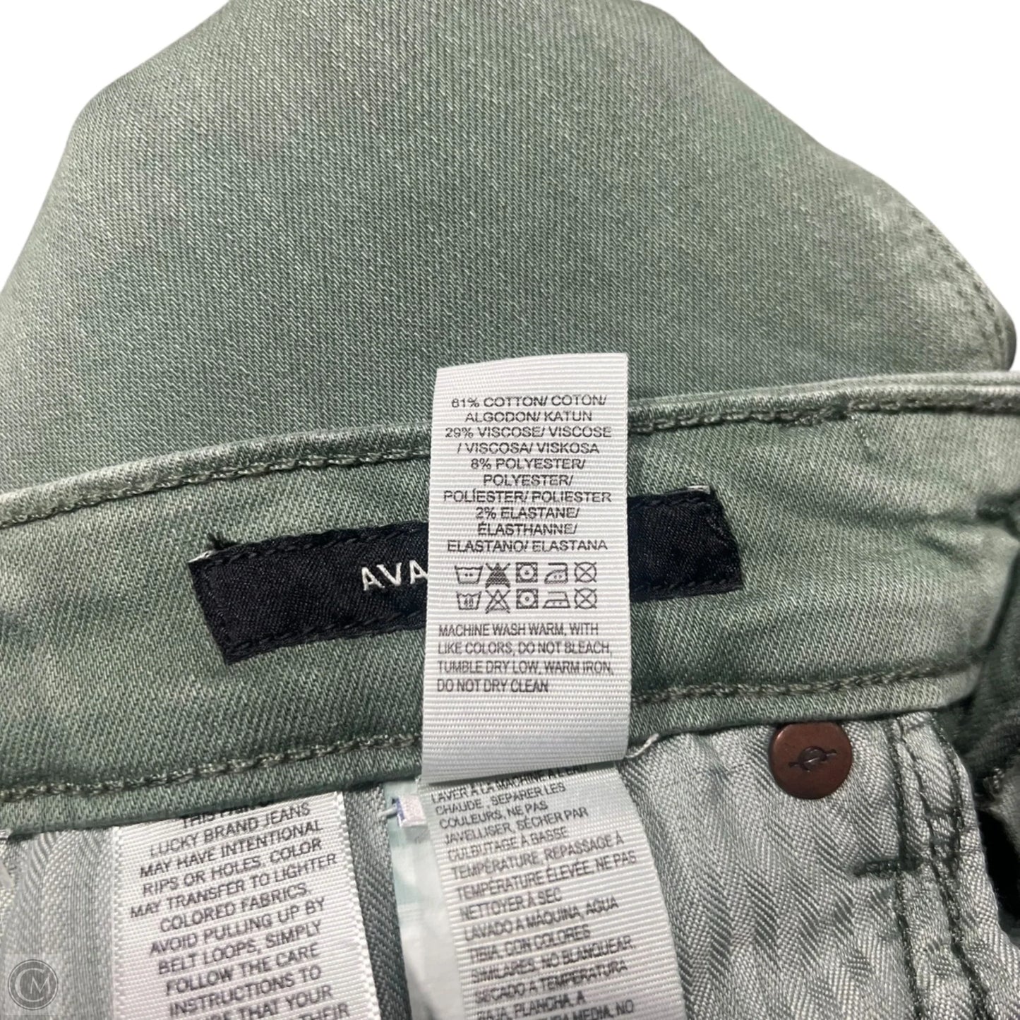 Jeans Skinny By Lucky Brand In Green Denim, Size: 2