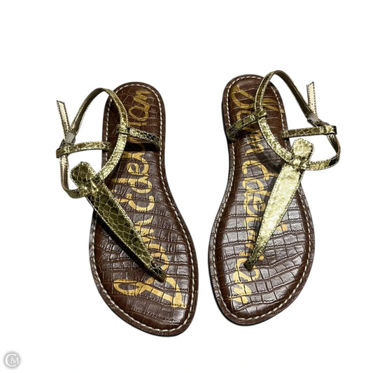 Sandals Flats By Sam Edelman In Gold, Size: 8