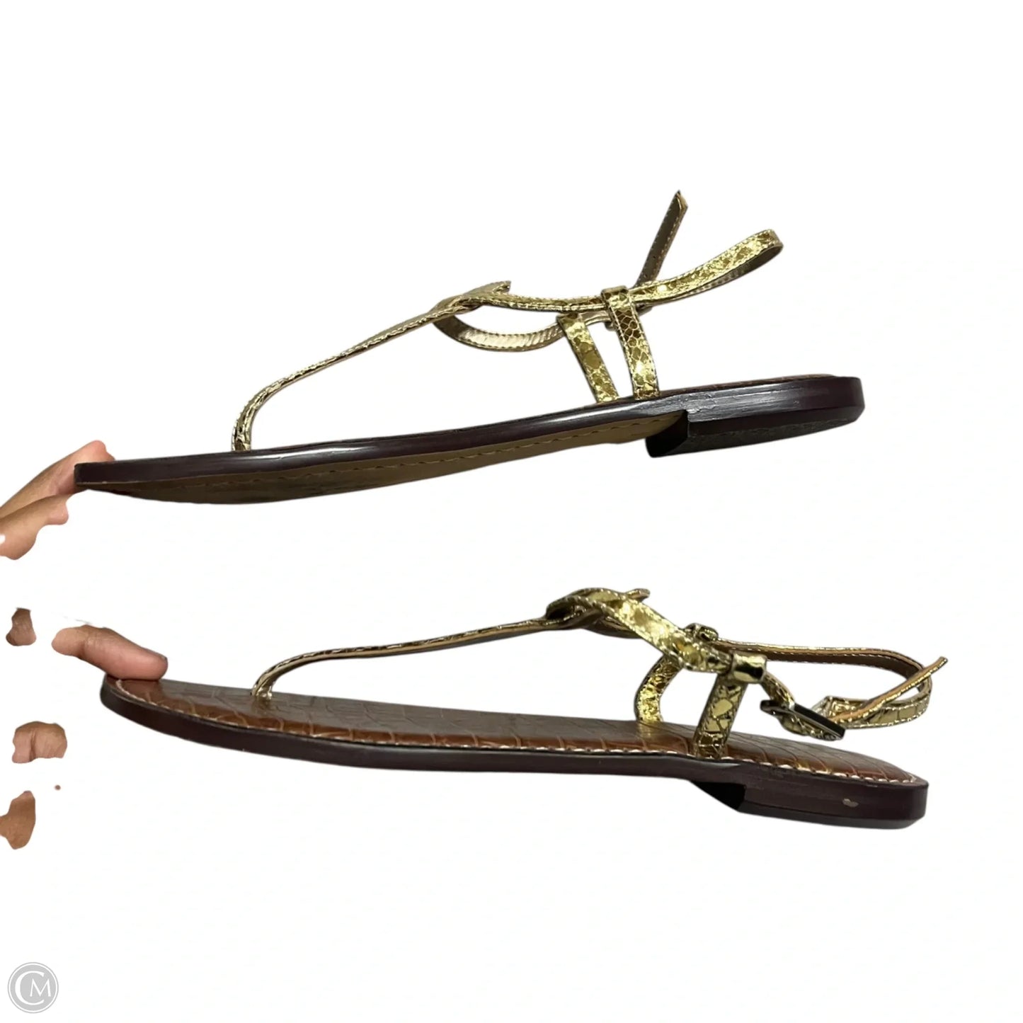 Sandals Flats By Sam Edelman In Gold, Size: 8