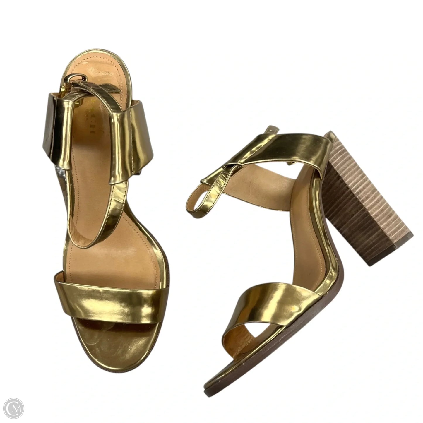 Sandals Designer By Coach In Gold, Size: 10