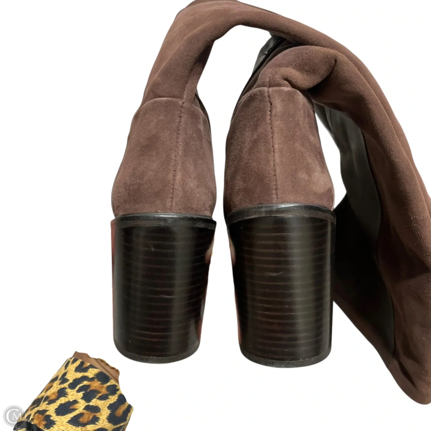 Boots Knee Heels By Franco Sarto In Brown, Size: 8