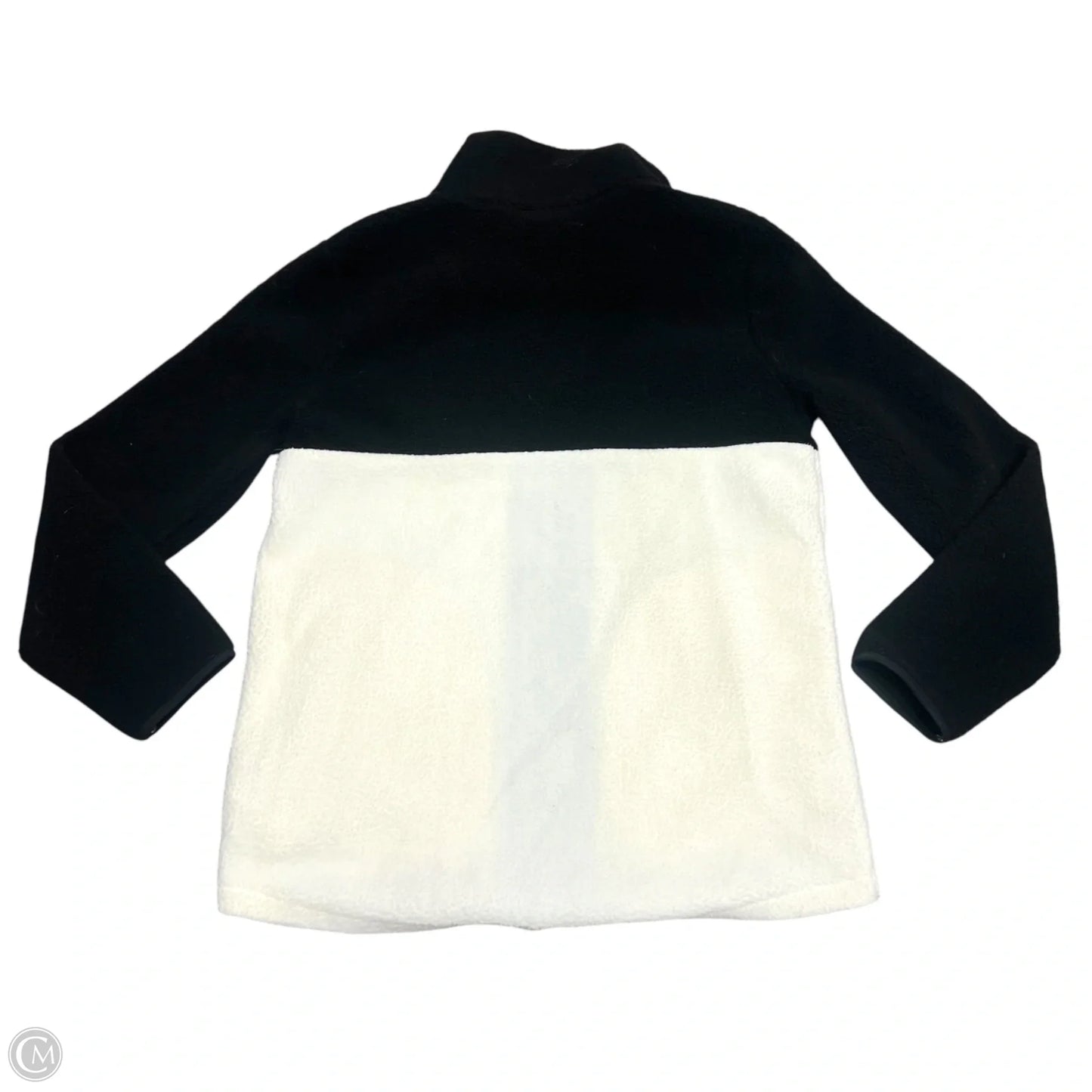 Sweatshirt Collar By Talbots In Black & Cream, Size: M