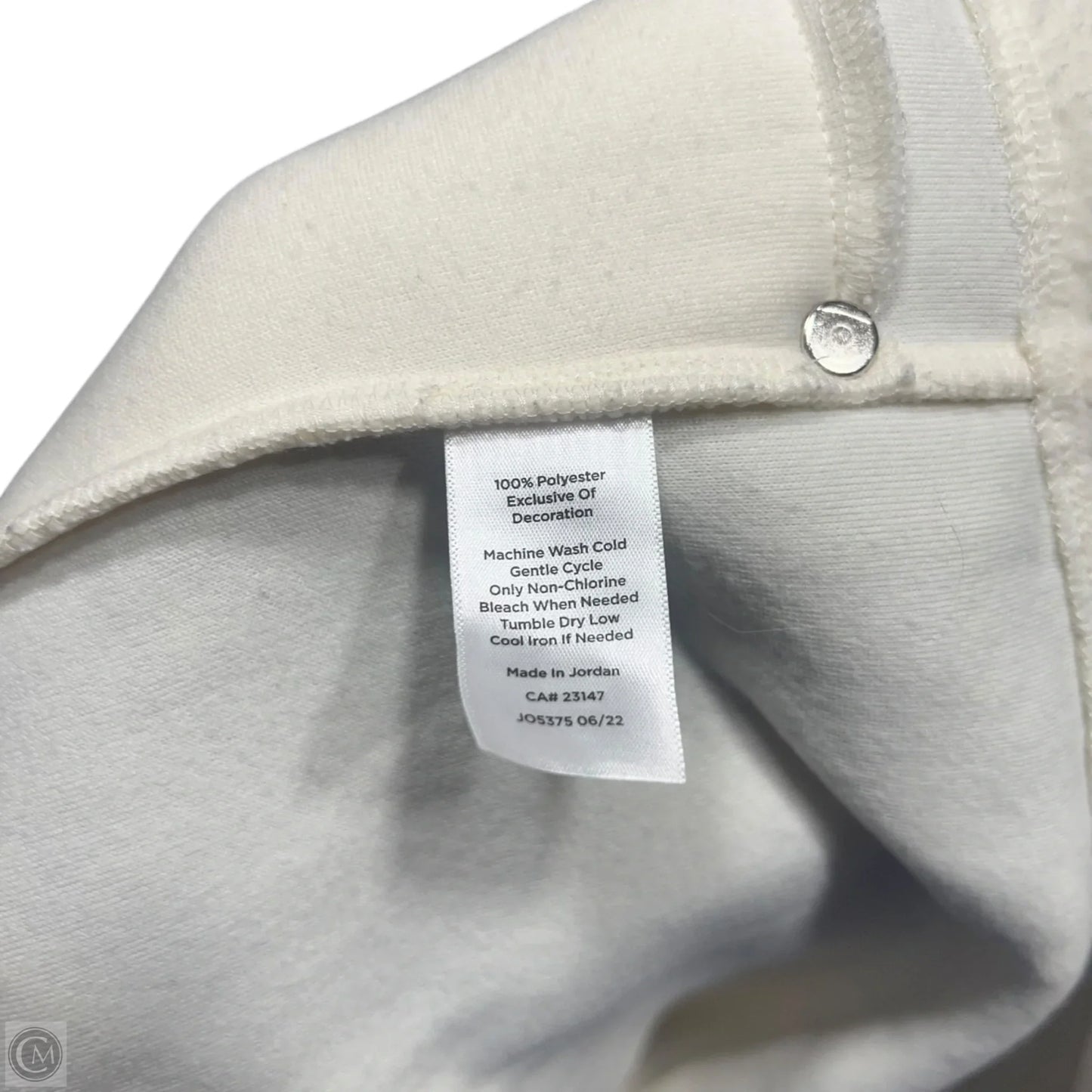 Sweatshirt Collar By Talbots In Black & Cream, Size: M