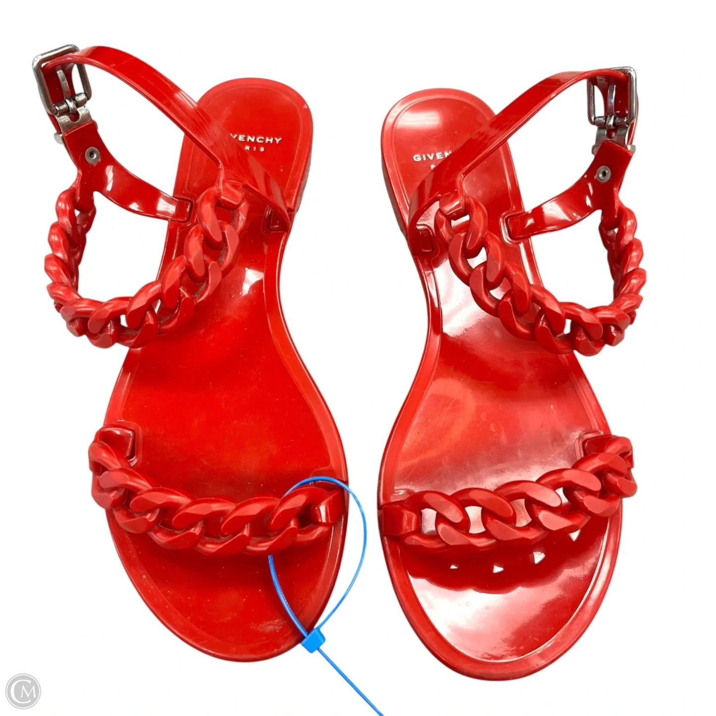 Sandals Luxury Designer By Givenchy In Red, Size: 7.5