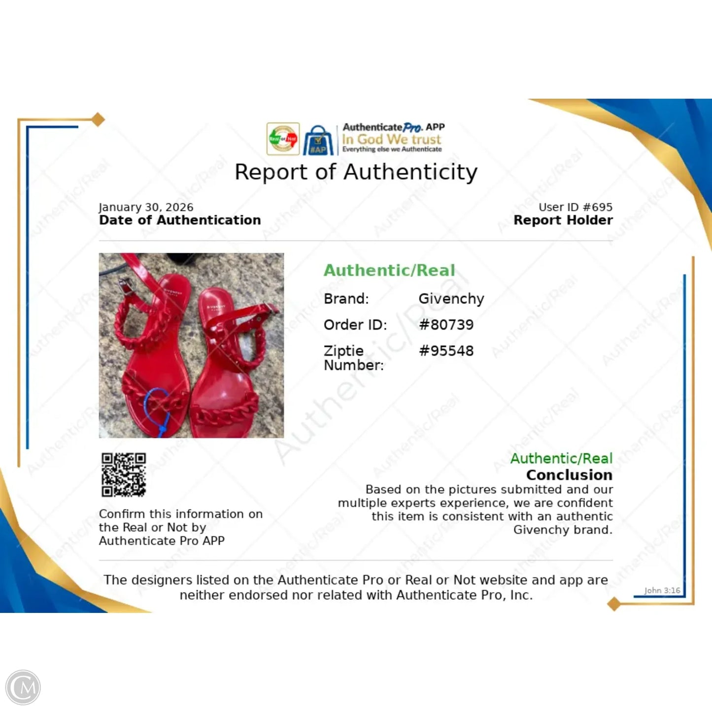 Sandals Luxury Designer By Givenchy In Red, Size: 7.5