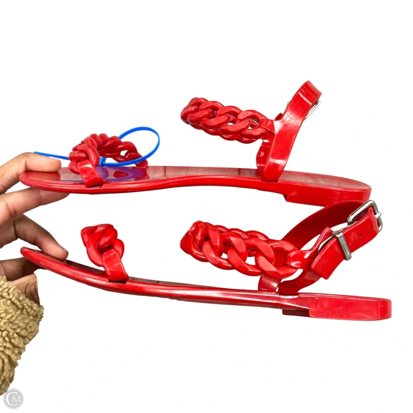 Sandals Luxury Designer By Givenchy In Red, Size: 7.5