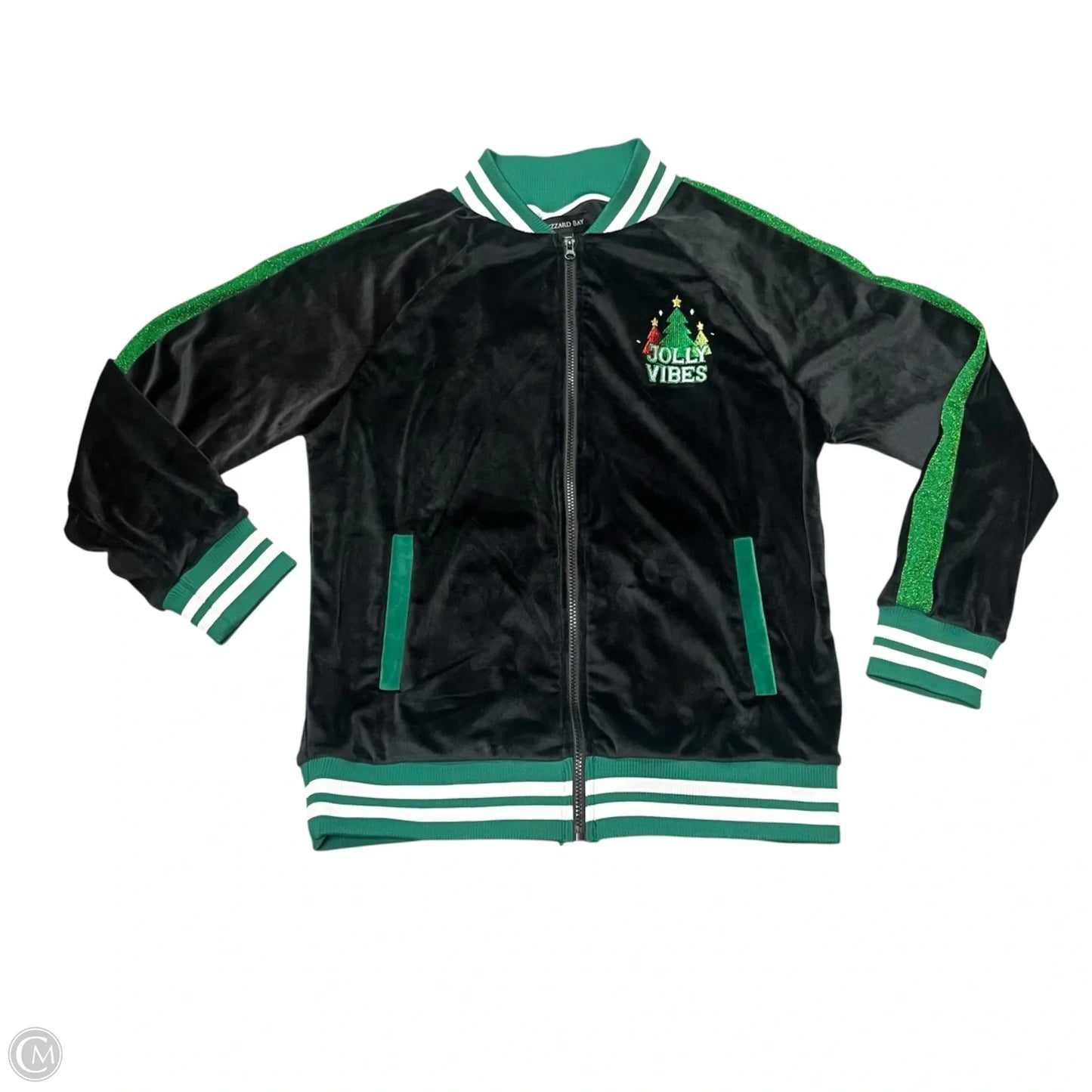 Sweatshirt Collar By Blizzard Bay In Black & Green, Size: M