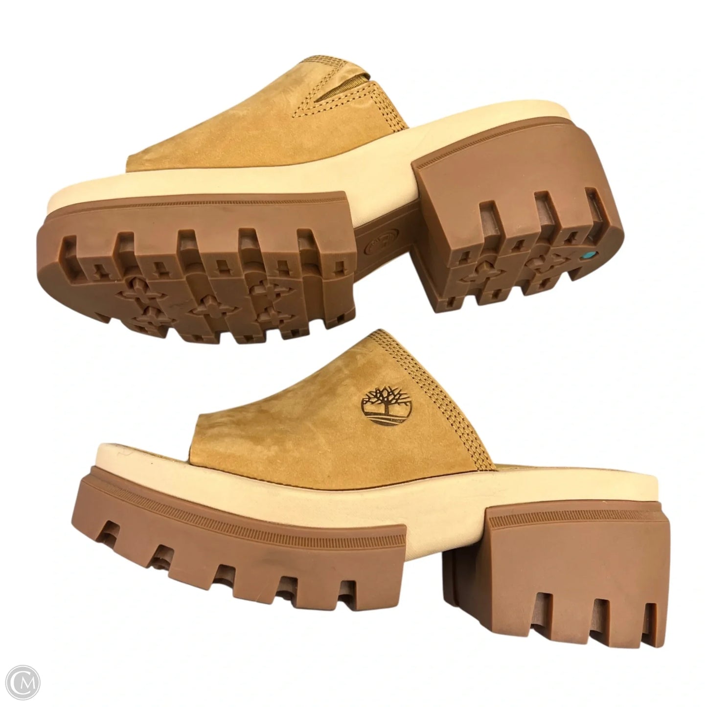 Sandals Heels Wedge By Timberland In Tan, Size: 7