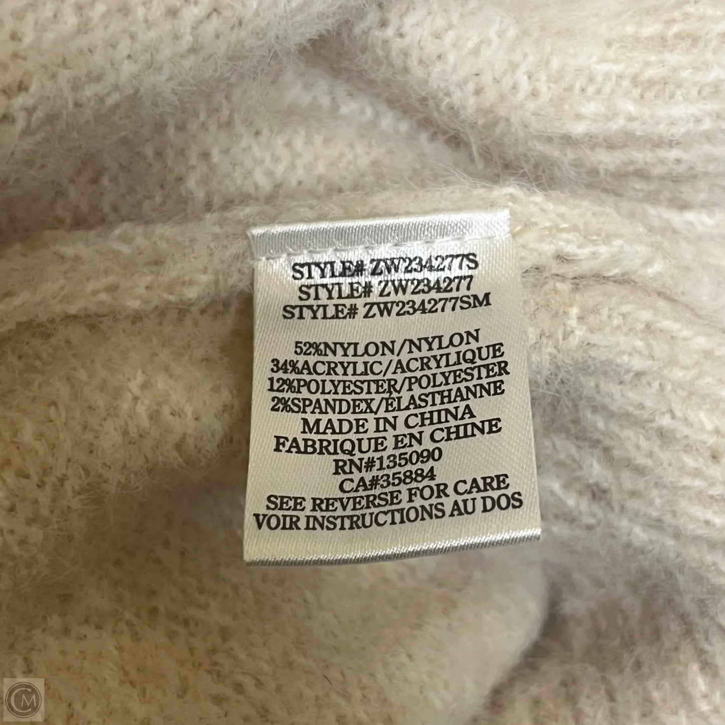 Sweater By Z Supply In Cream & Green, Size: Xs