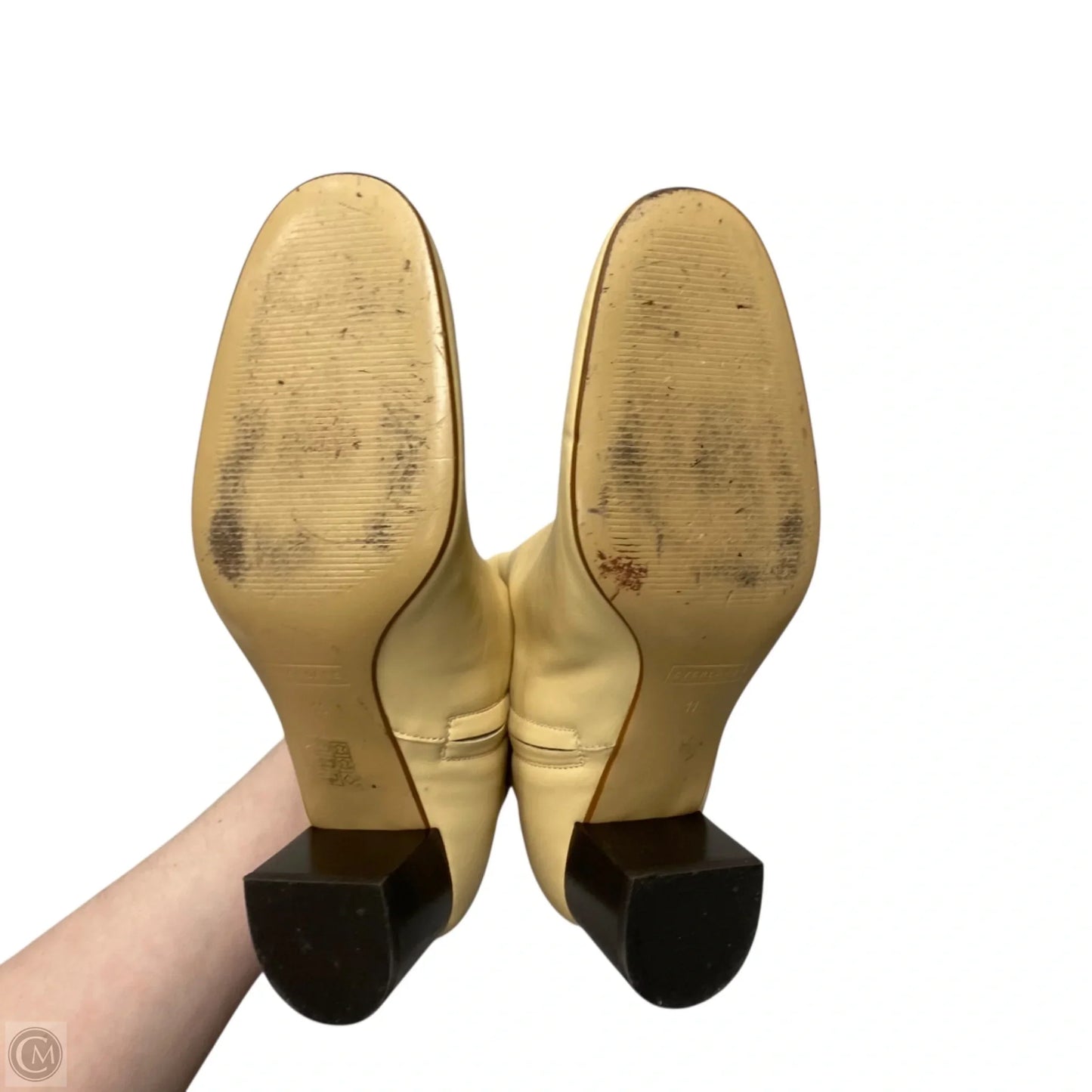 Boots Ankle Heels By Everlane In Cream, Size: 11