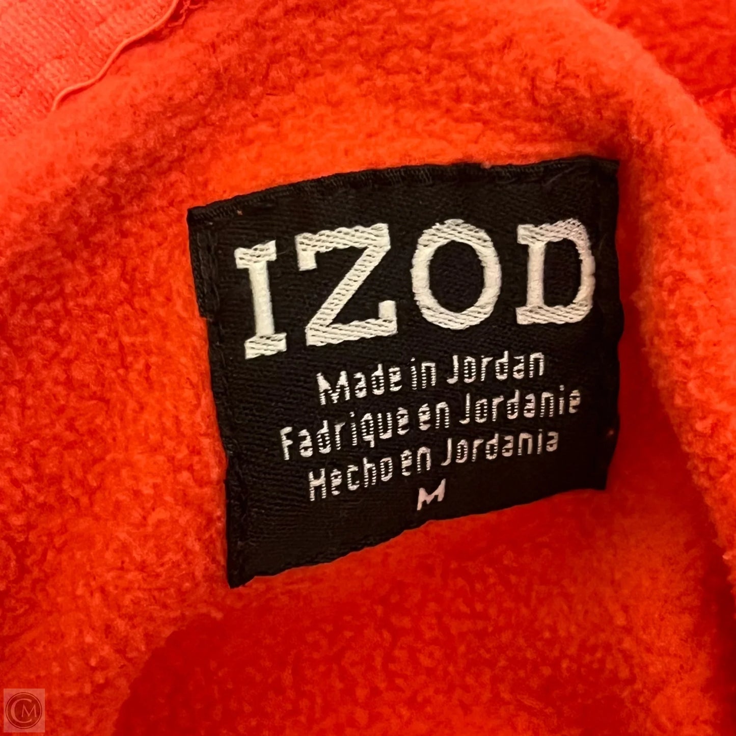 Sweatshirt Hoodie By Izod In Orange, Size: M
