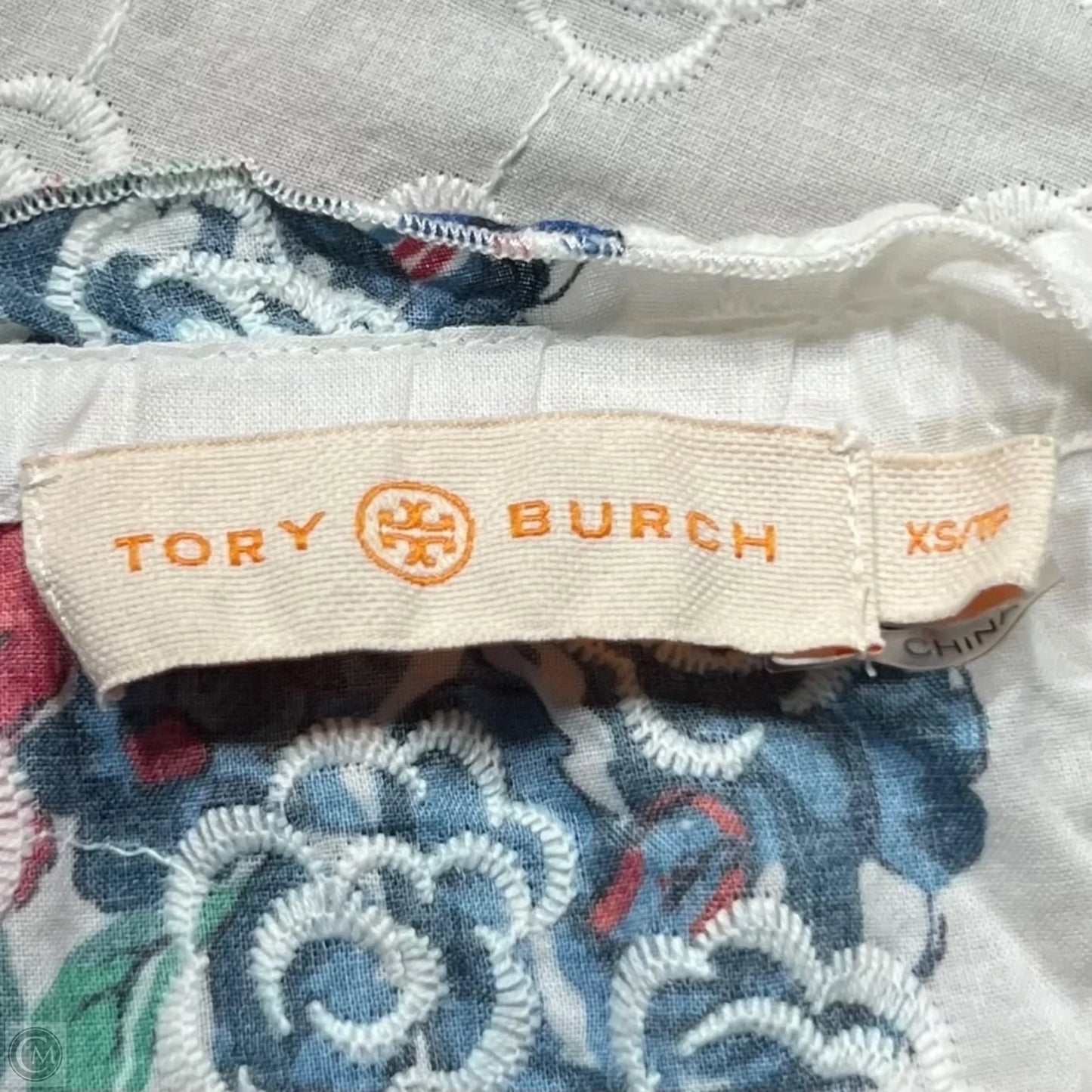 Dress Designer By Tory Burch In Cream & Red, Size: Xs