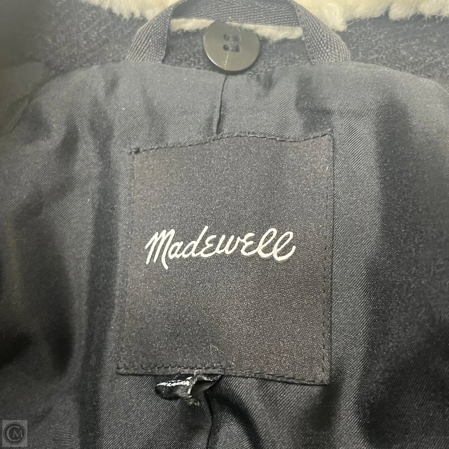 Coat Peacoat By Madewell In Cream & Grey, Size: Xs