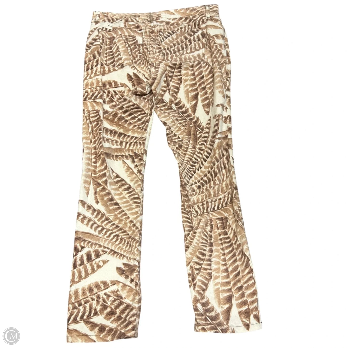 Jeans Straight By Lauren By Ralph Lauren In Tan & White, Size: 10