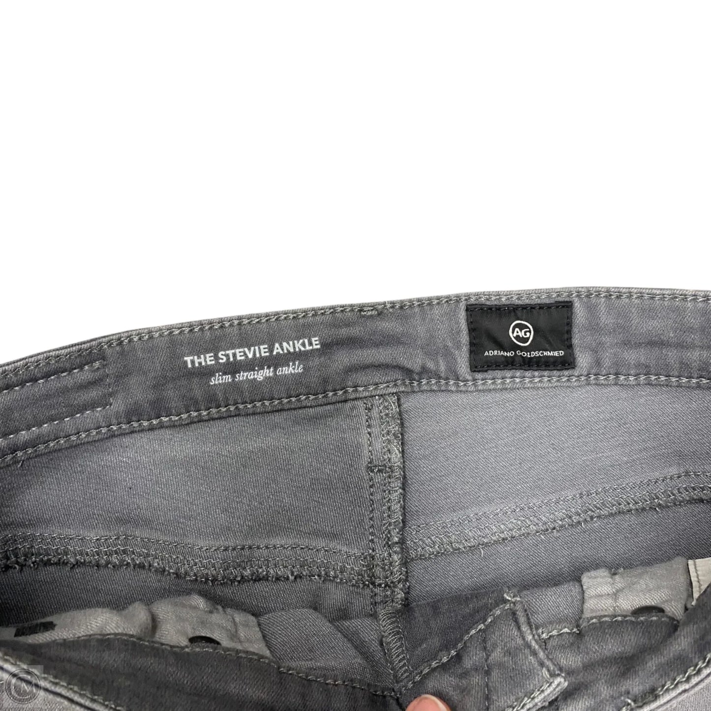 Jeans Straight By Adriano Goldschmied In Grey Denim, Size: 2