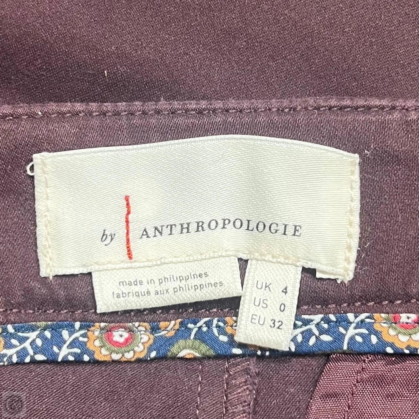 Jeans Skinny By Anthropologie In Maroon, Size: 0