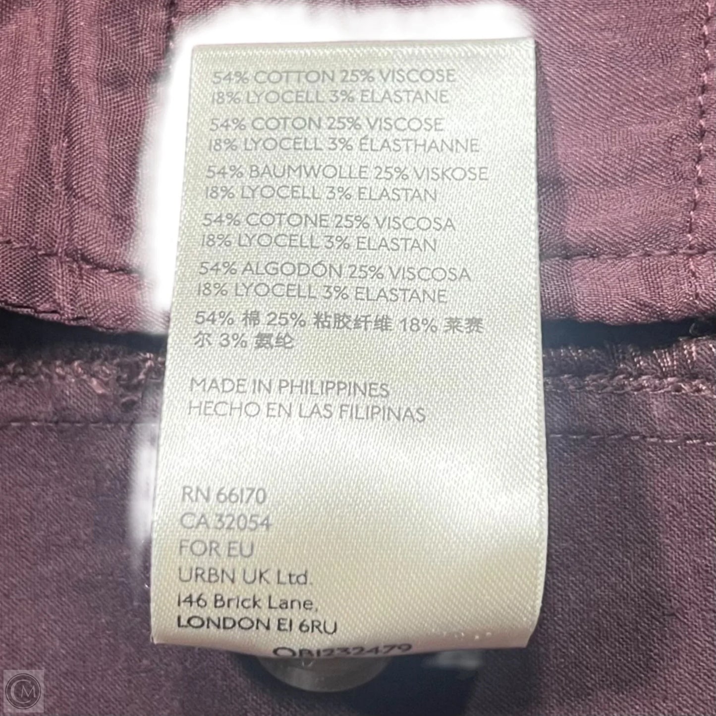 Jeans Skinny By Anthropologie In Maroon, Size: 0