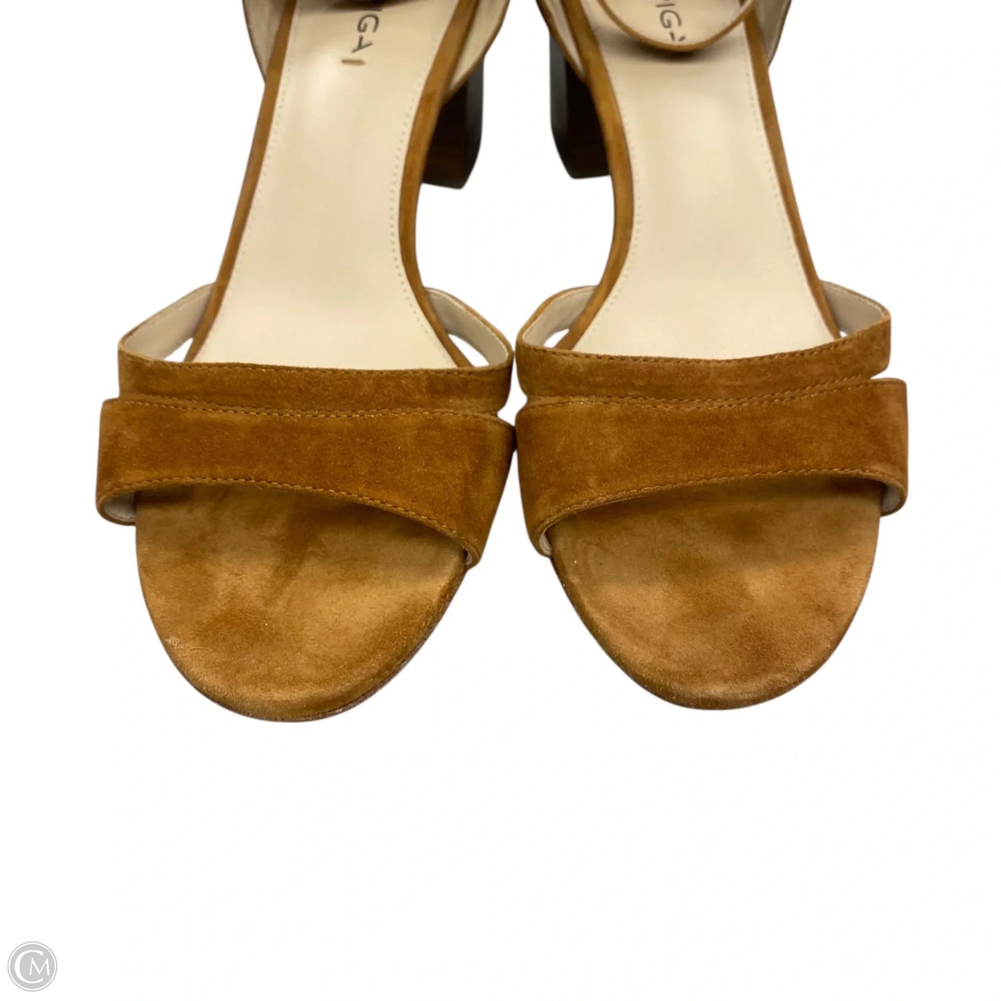 Sandals Heels Block By Via Spiga In Tan, Size: 12