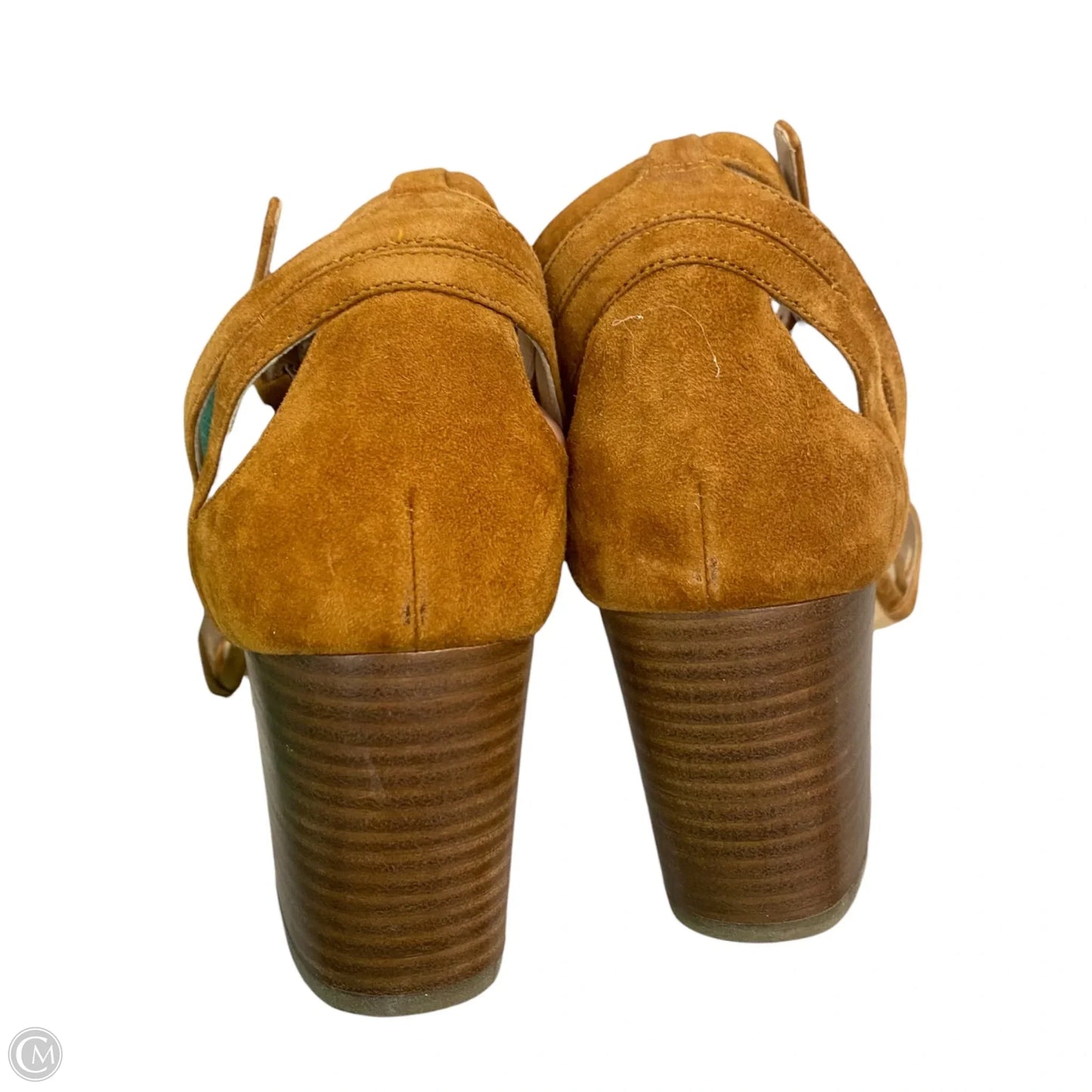Sandals Heels Block By Via Spiga In Tan, Size: 12