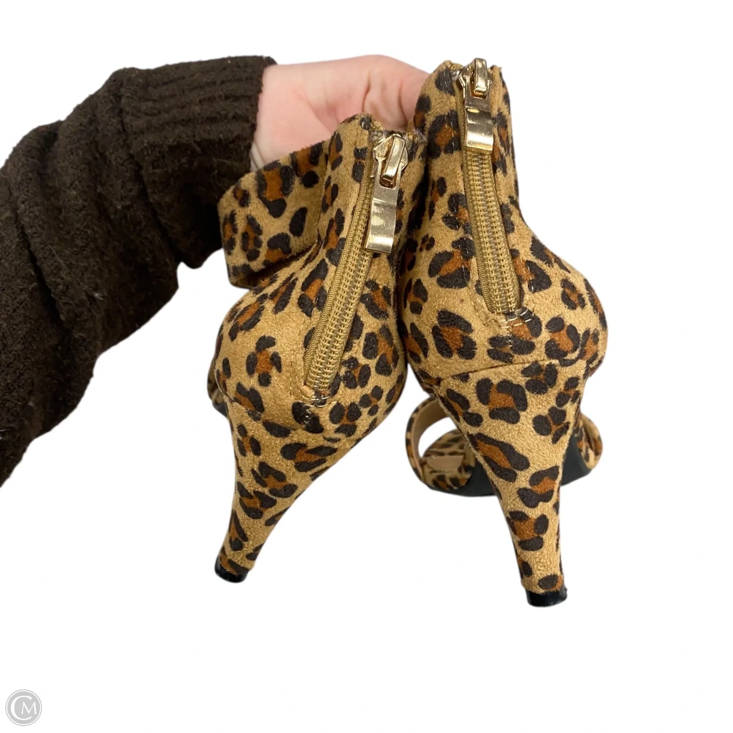 Sandals Heels Stiletto By Herstyle In Leopard Print, Size: 6