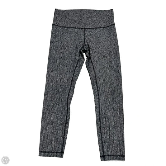 Athletic Leggings By Lululemon In Black & Grey, Size: 4
