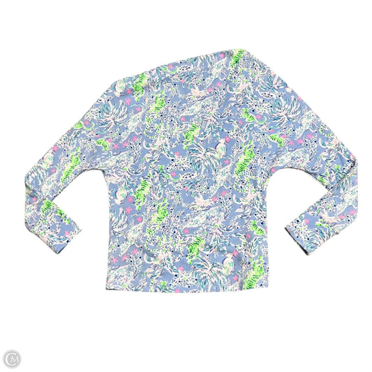 Top Long Sleeve Designer By Lilly Pulitzer In Green & Purple, Size: Xs