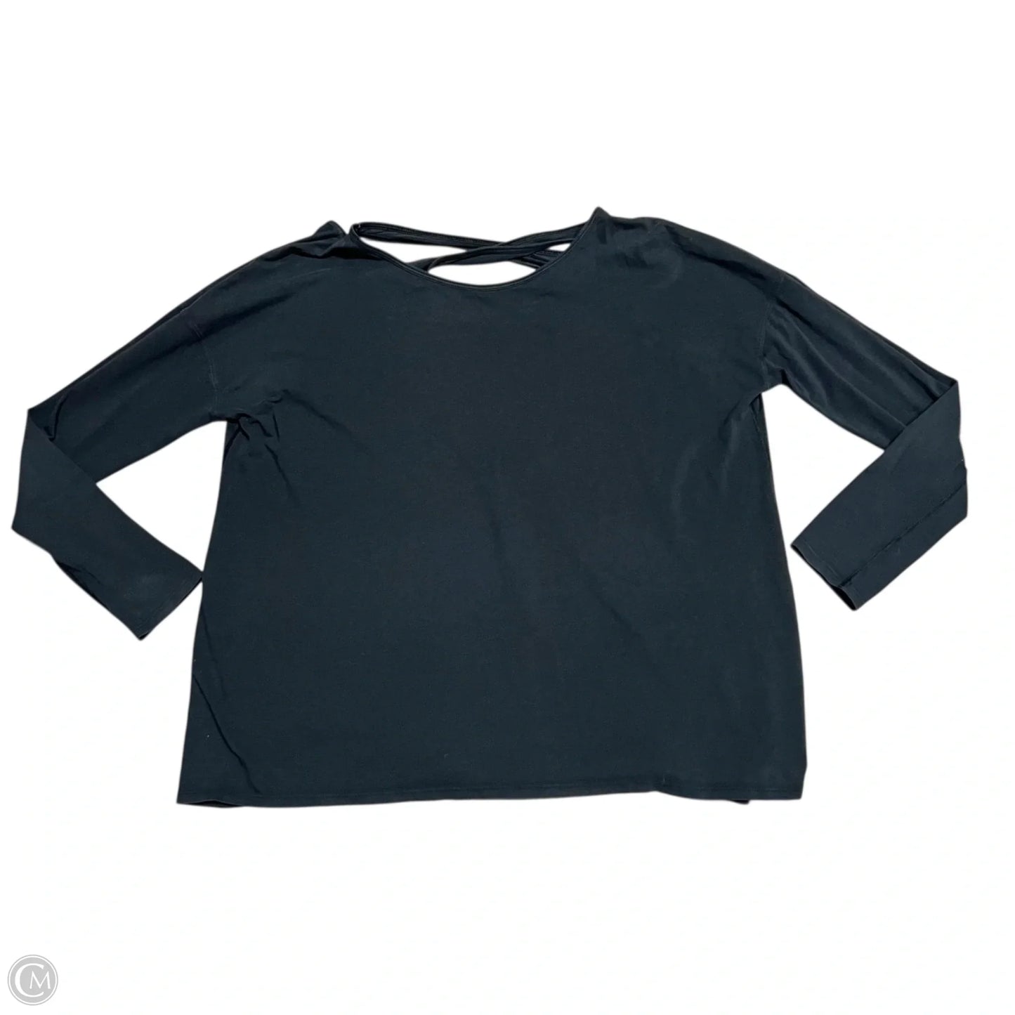 Athletic Top Long Sleeve Crewneck By Lululemon In Black, Size: L
