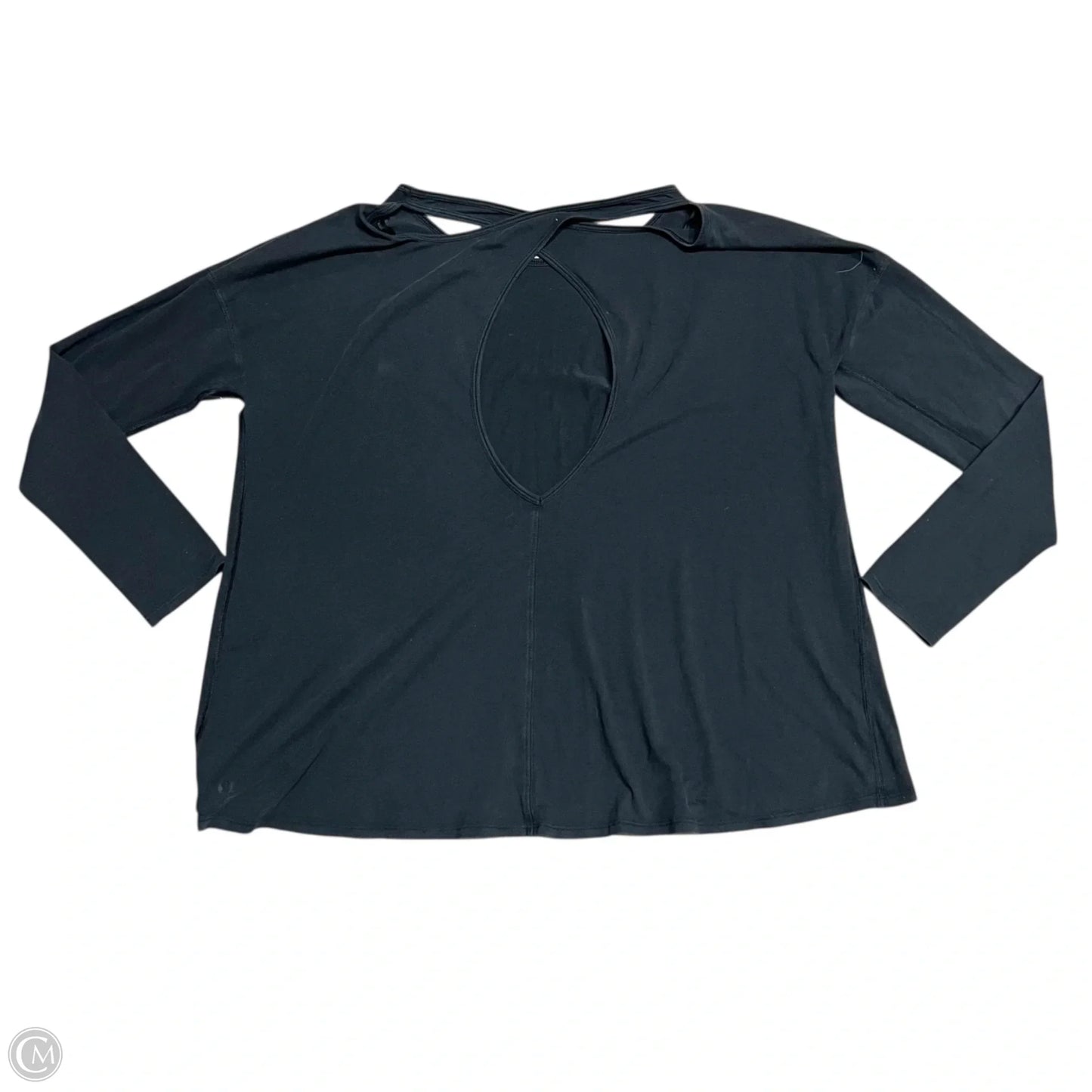 Athletic Top Long Sleeve Crewneck By Lululemon In Black, Size: L