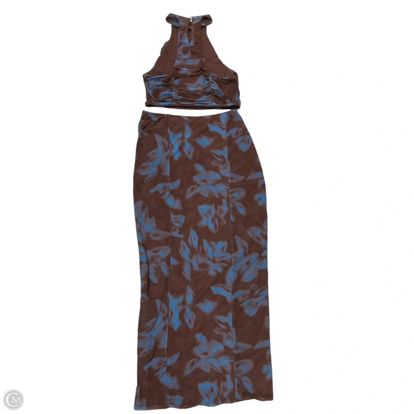 Skirt Set 2pc By Free People In Blue & Brown, Size: S