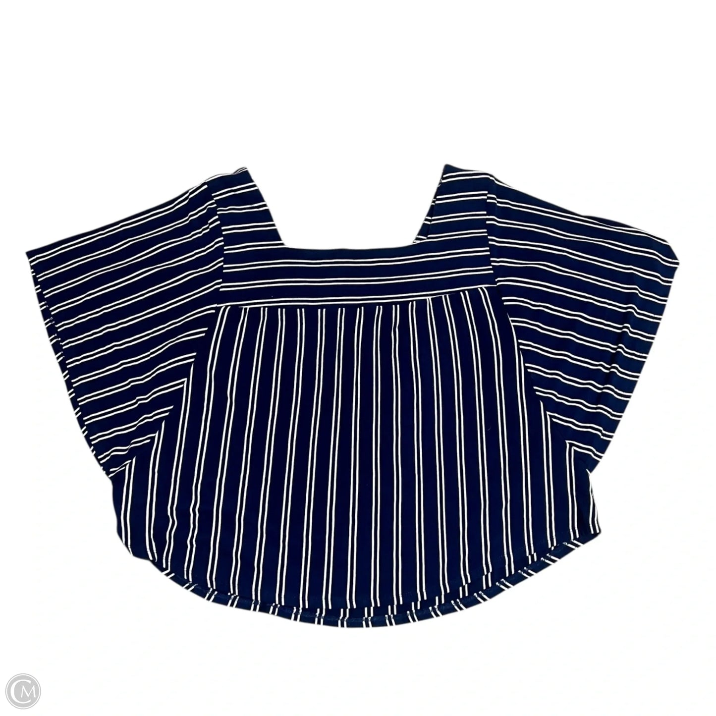 Top Short Sleeve By Universal Thread In Blue & White, Size: M