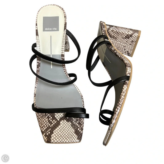 Sandals Heels Block By Dolce Vita In Snakeskin Print, Size: 9.5