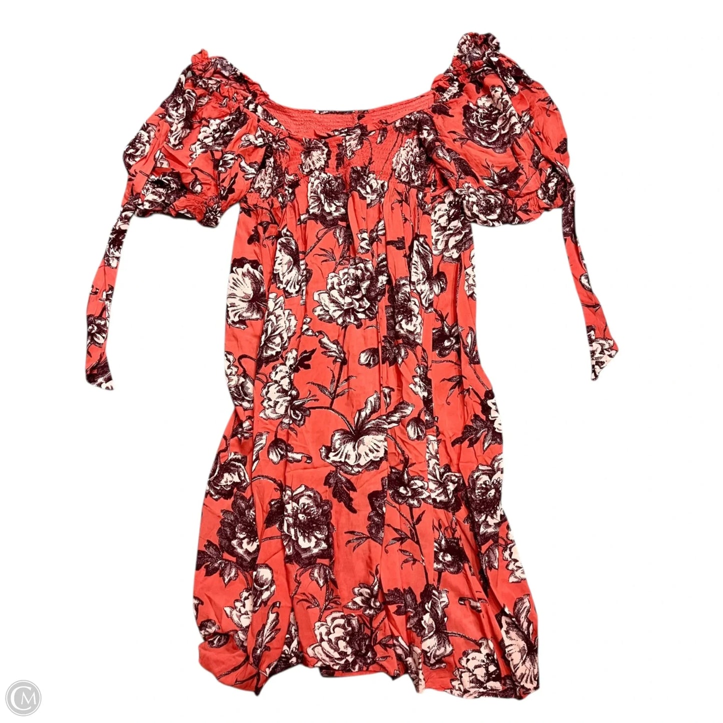 Dress Casual Midi By Anthropologie In Orange & Purple, Size: 1x