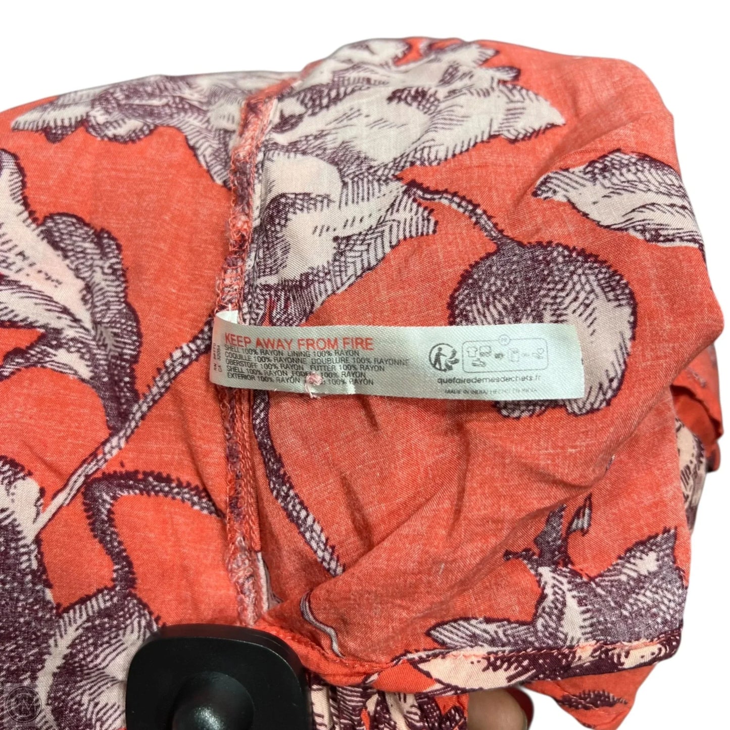 Dress Casual Midi By Anthropologie In Orange & Purple, Size: 1x