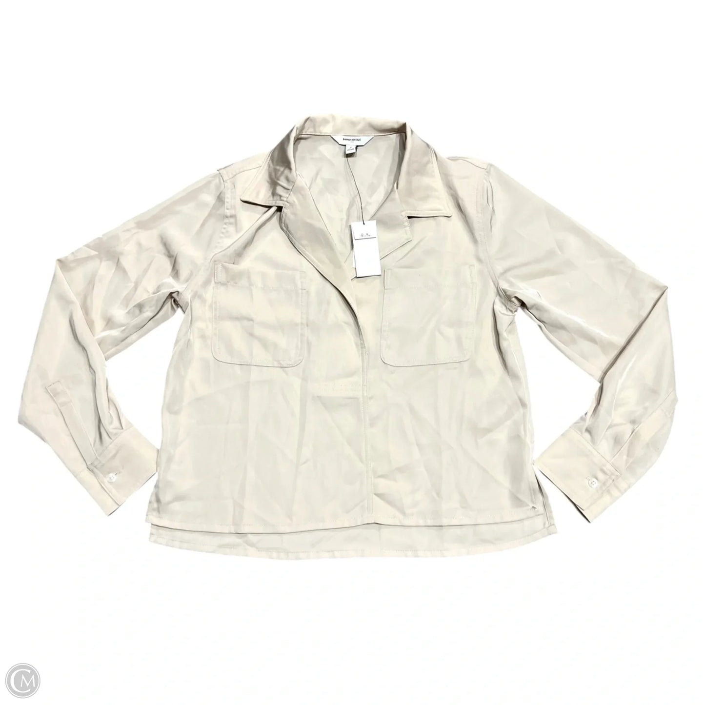 Top Long Sleeve By Banana Republic In Tan, Size: S