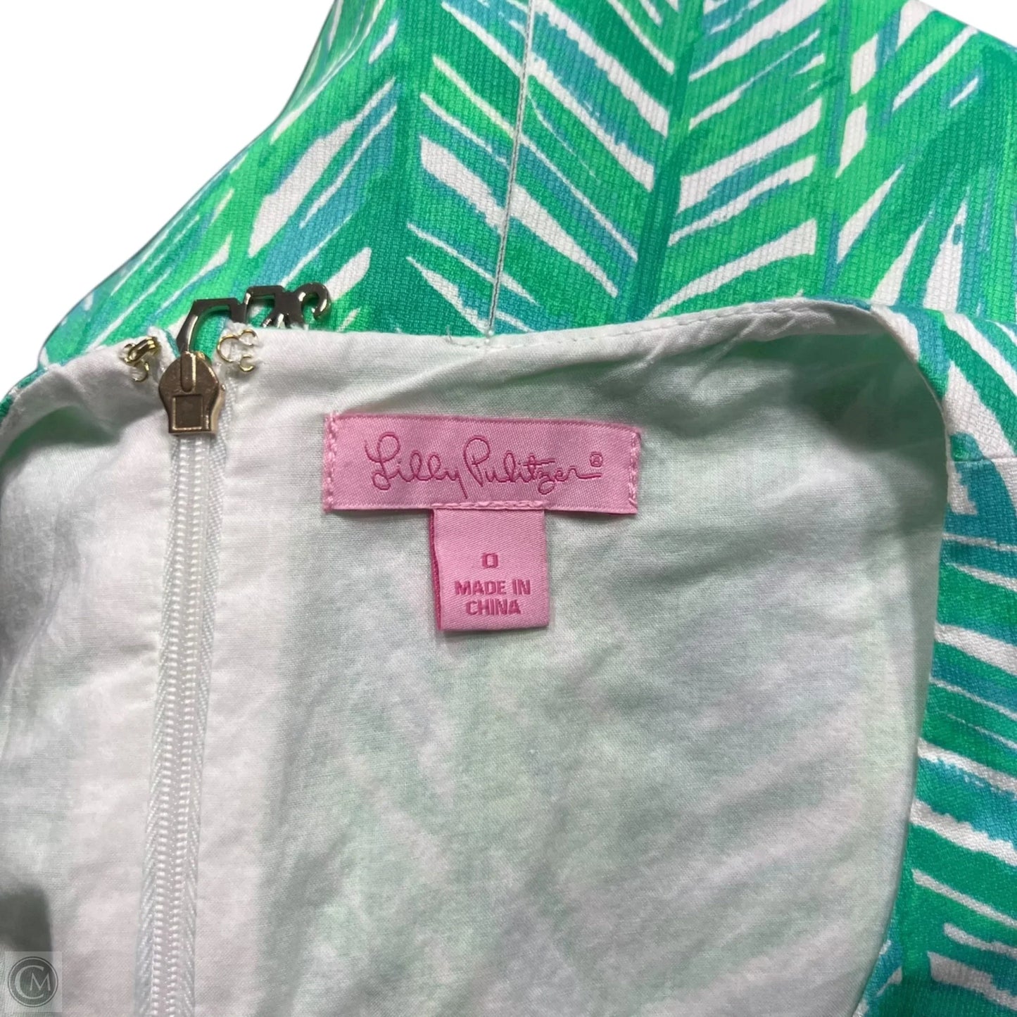 Dress Designer By Lilly Pulitzer In Blue & Green, Size: Xs